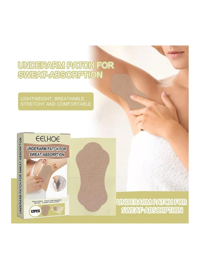 إيلهو 12 قطعة من وسادات العرق تحت الإبط، وسادات العرق للنساء والرجال تحت الإبط، وسادات العرق غير المرئية للاستعمال مرة واحدة لامتصاص مزيل العرق ومنع الرائحة - Image 3
