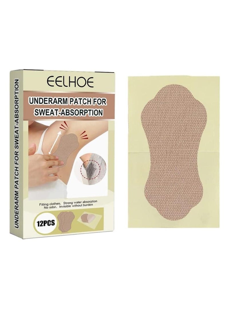 إيلهو 12 قطعة من وسادات العرق تحت الإبط، وسادات العرق للنساء والرجال تحت الإبط، وسادات العرق غير المرئية للاستعمال مرة واحدة لامتصاص مزيل العرق ومنع الرائحة - Image 1