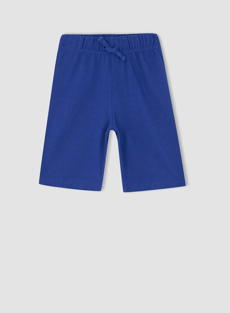 ديفاكتو Boys Slogan Printed Short Sleeve T-Shirt and Shorts Set