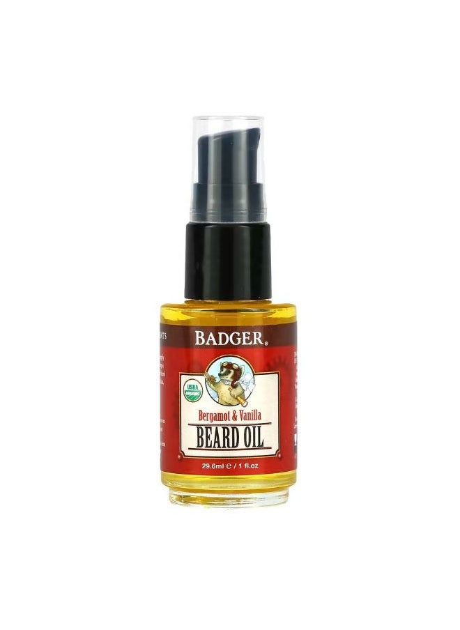 Badger Company Navigator Class Beard Oil Bergamot  Vanilla 1 fl oz 29.6 ml  - Image 1