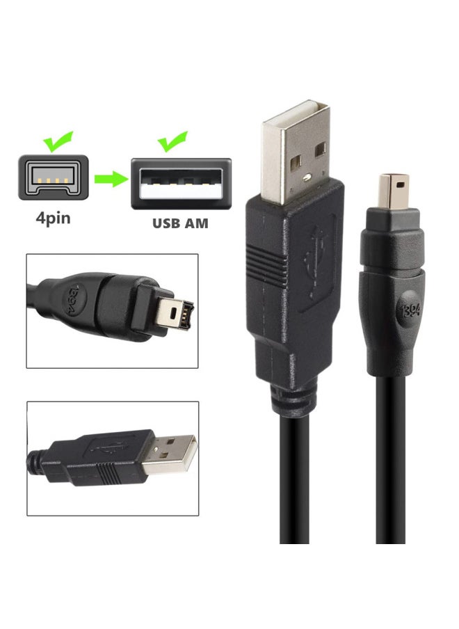 Generic - 1394 To USB Suitable For Sony Digital Camera DVD Adapter Cable Double Shielded Standard Black Cable-Color:4.5 M - Image 1