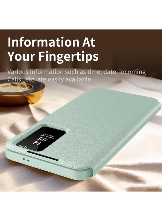 اس-توب جراب جلدي لهاتف Samsung Galaxy S24 FE 5G مع نافذة عرض ذكية وفتحة بطاقة - Image 4