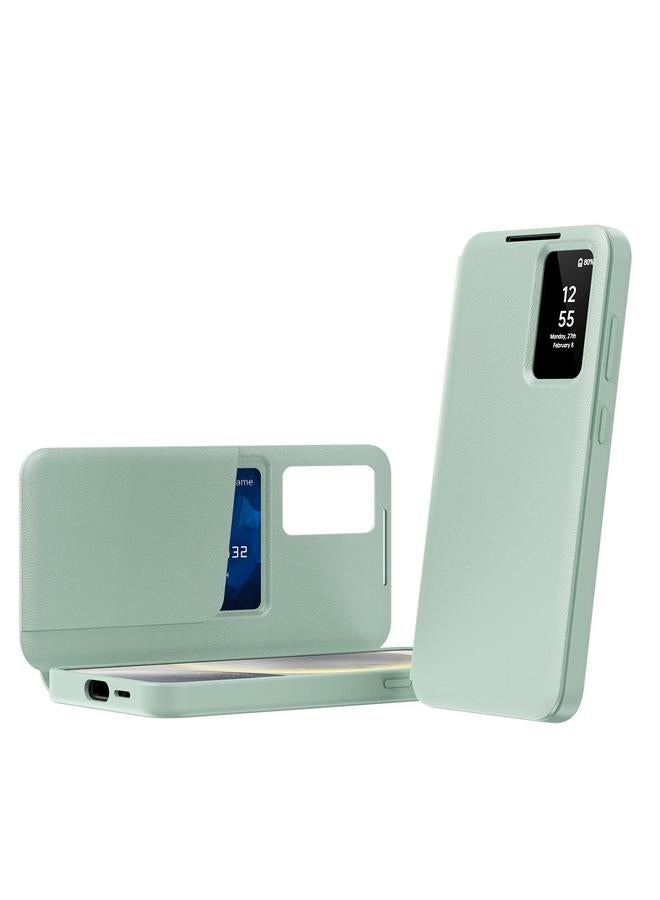 اس-توب جراب جلدي لهاتف Samsung Galaxy S24 FE 5G مع نافذة عرض ذكية وفتحة بطاقة - Image 1