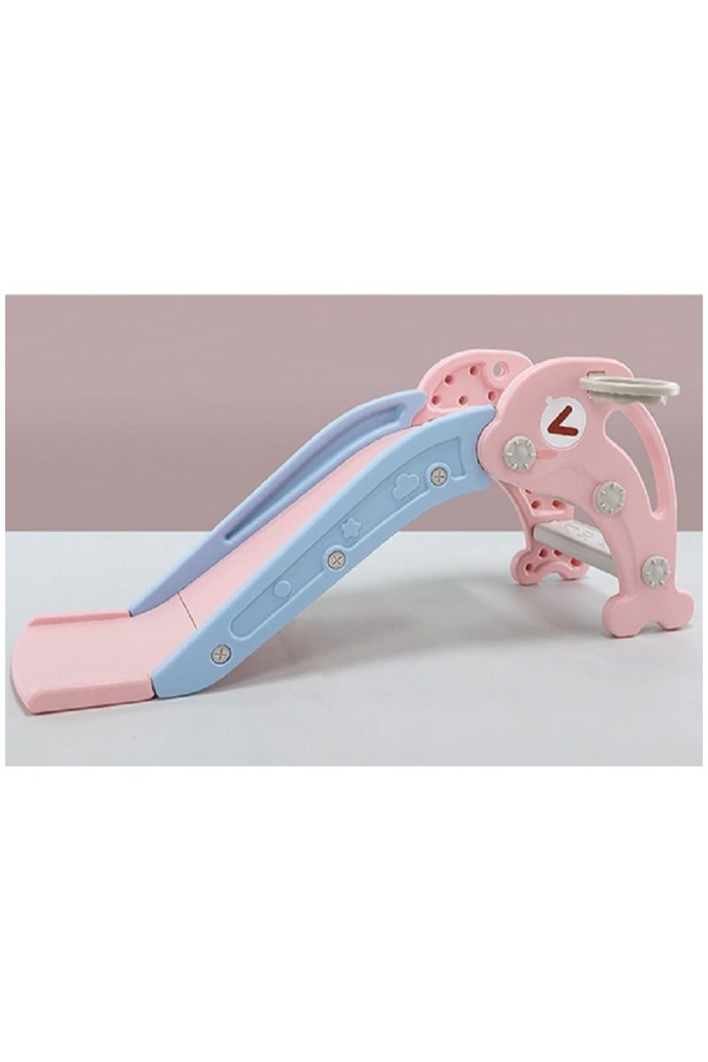 فول جوي زحليقه اطفال مع طوق كرة السلة  2 في 1 ، زحليقه للأطفال الصغار الأولاد والبنات المتسلقين، ألعاب داخلية وخارجية - Image 1