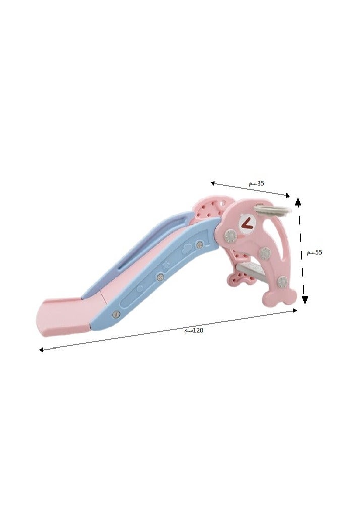 فول جوي زحليقه اطفال مع طوق كرة السلة  2 في 1 ، زحليقه للأطفال الصغار الأولاد والبنات المتسلقين، ألعاب داخلية وخارجية - Image 2