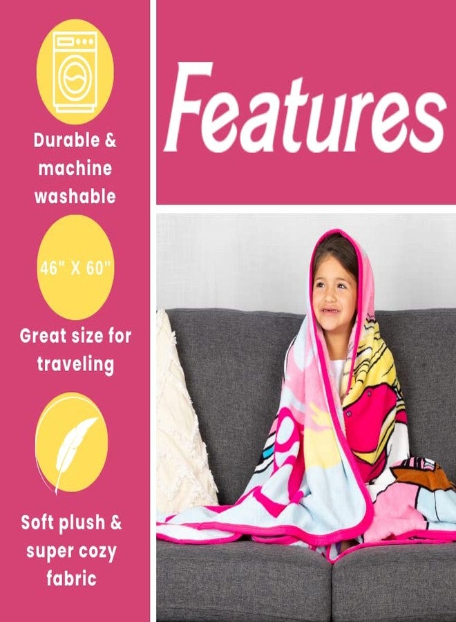 Franco بطانية أطفال فرانكو فائقة النعومة من ميكرو راشيل، 46 بوصة × 60 بوصة، باربي - Image 4