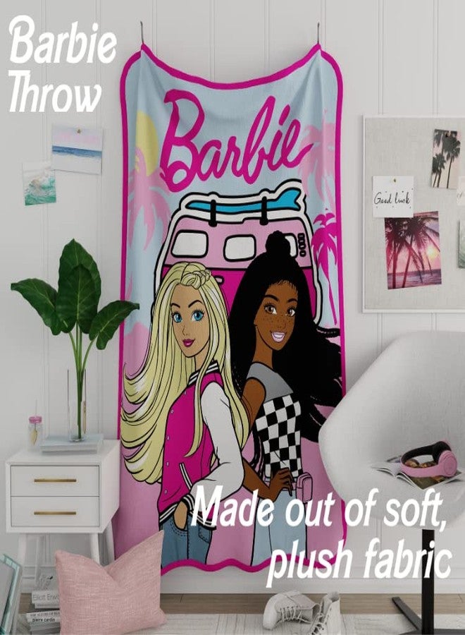 Franco بطانية أطفال فرانكو فائقة النعومة من ميكرو راشيل، 46 بوصة × 60 بوصة، باربي - Image 2