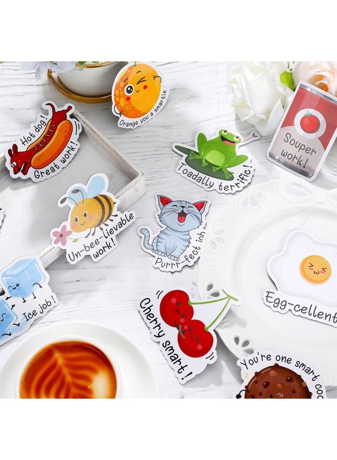 Copkim 16 Pcs Inspirational Puns Animal Fridge Magnets Motivational Fruit Funny Cute Magnets Decorative Funny Magnets Fun Refrigerator Magnets Refrigerator Stickers for Whiteboard Office Kitchen - Image 3