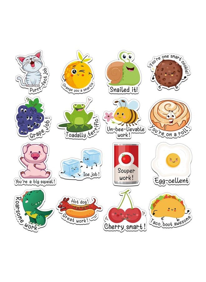 Copkim 16 Pcs Inspirational Puns Animal Fridge Magnets Motivational Fruit Funny Cute Magnets Decorative Funny Magnets Fun Refrigerator Magnets Refrigerator Stickers for Whiteboard Office Kitchen - Image 1