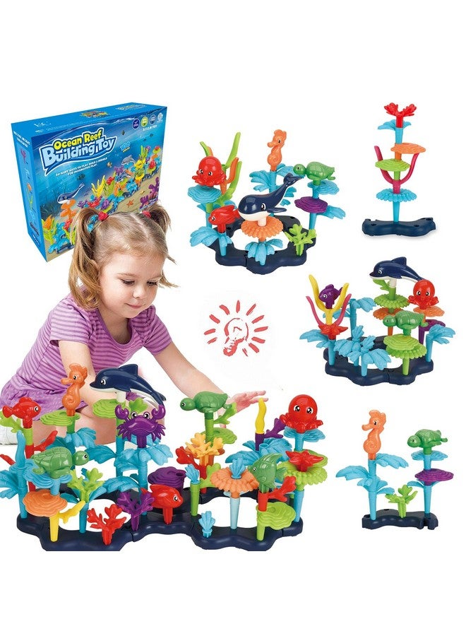 KC Republic Ocean Reef 125 pcs Building Toy Set for Toddlers and Kids Age 3, 4, 5, 6 Year Old Boys and Girls Stacking Reef Garden Building Toy STEM (125 pcs) - Image 1