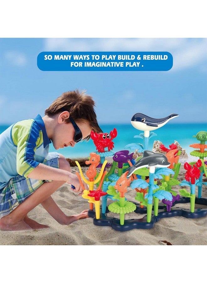 KC Republic Ocean Reef 125 pcs Building Toy Set for Toddlers and Kids Age 3, 4, 5, 6 Year Old Boys and Girls Stacking Reef Garden Building Toy STEM (125 pcs) - Image 5