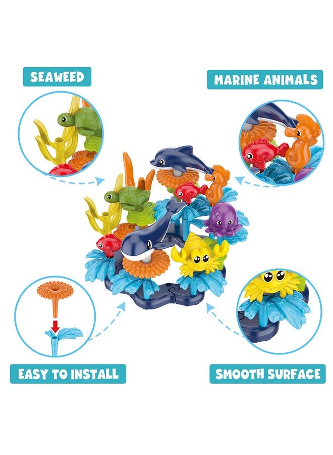 KC Republic Ocean Reef 125 pcs Building Toy Set for Toddlers and Kids Age 3, 4, 5, 6 Year Old Boys and Girls Stacking Reef Garden Building Toy STEM (125 pcs) - Image 4