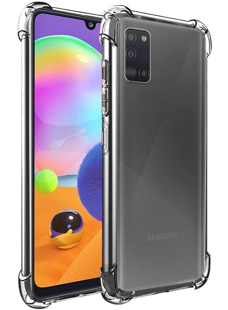 ELTRAZONE Samsung Galaxy A31 Case Cover Protective Shock Absorption Bumper soft Transparent Case (Clear) - Image 1