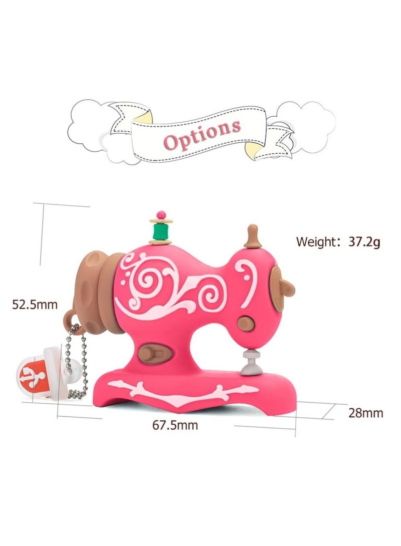USB Flash Drive, Cute Cartoon Sewing Machine Model Memory Stick, Lightweight And Portable Data Storage Device, High Speed Data Transfer Memory Drive, (1pc, 32GB, Purple) - Image 3