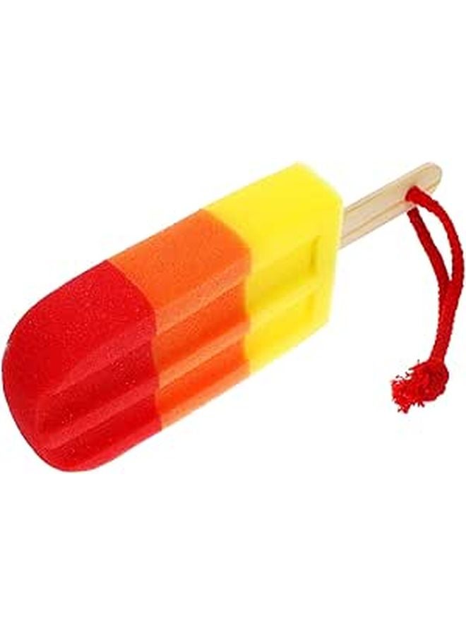High Density Exfoliating Bath Sponge Set Soft Body Scrubber Random Orange Yellow Colors - Image 1