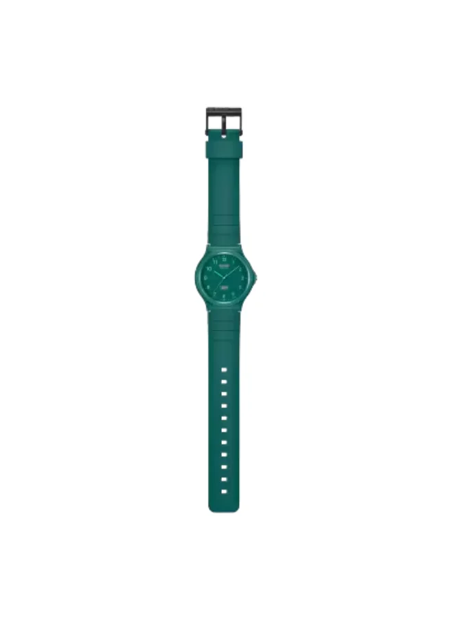 CASIO Unisex Analog Display Watch With Green Resin Strap - MQ-24B-3BDF