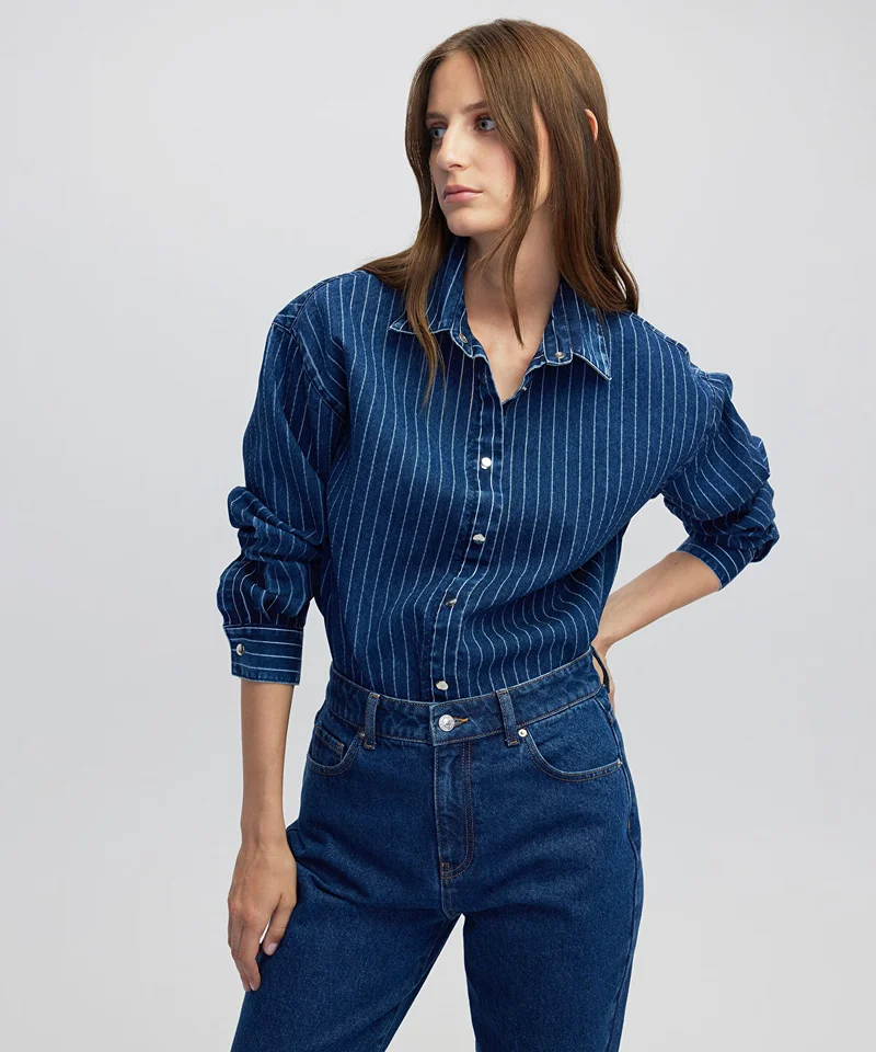 Ipekyol Striped Denim Shirt
