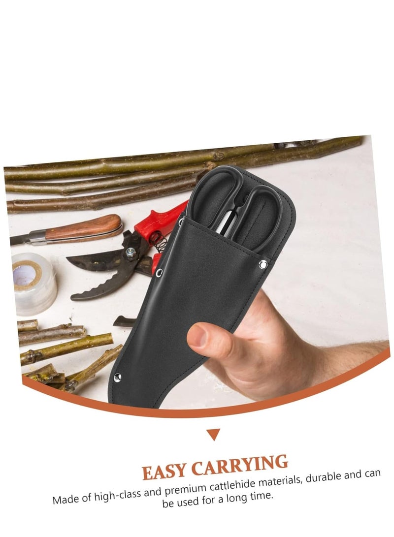 Zikra Sheath Clip on Pruner Holster Plier Holster Leather Scissor Bag Miter Clamps for Trim Pliers Holder Hunting Tools Pouch Protector Pruning Shears Scissors Embroidered Pu - Image 3