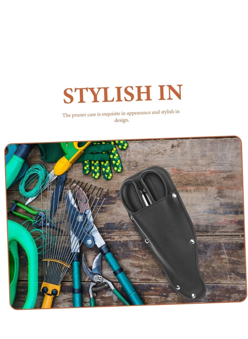 Zikra Sheath Clip on Pruner Holster Plier Holster Leather Scissor Bag Miter Clamps for Trim Pliers Holder Hunting Tools Pouch Protector Pruning Shears Scissors Embroidered Pu - Image 5
