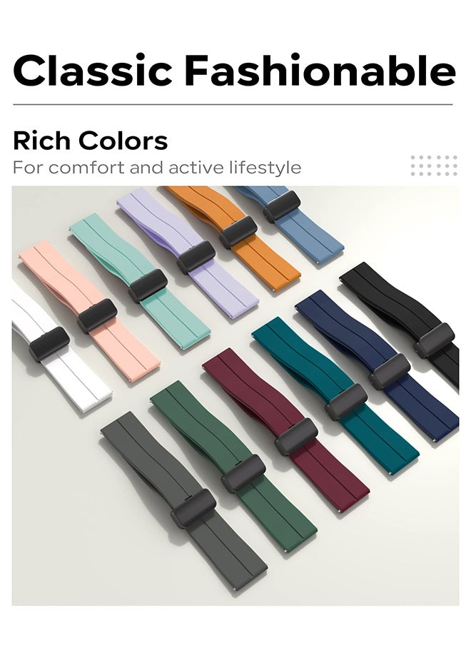 O Ozone Silicone Watch Band For CMF by Nothing Watch Pro/Watch Pro 2 Watchband Bracelet,Magnetic Folding Buckle Soft Silicone Replacement Straps for Men Women - Black  - Image 4