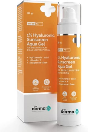 The Derma Co 1% Hyaluronic Sunscreen Aqua Ultra Light Gel with SPF 50 PA++++ For Broad Spectrum, UV A, UV B & Blue Light Protection - 50g - pzsku/ZEA305BD248716B42E404Z/45/_/1691059485/3edb0a05-f349-40ba-aecd-105115495026