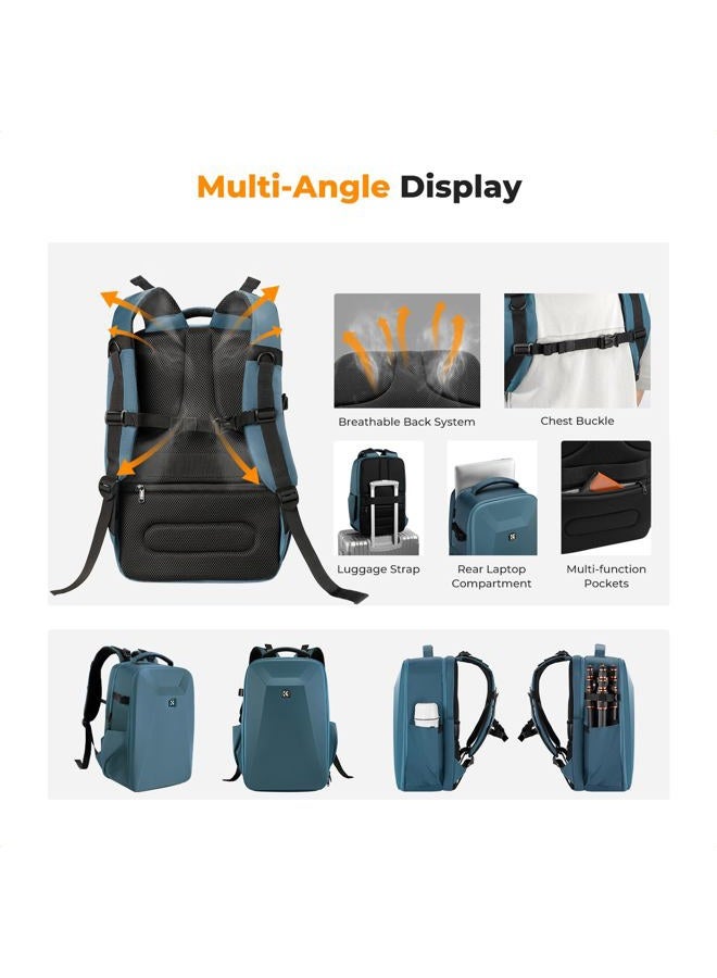 K&F Concept Camera Backpack, Photo Backpack with Hard Shell Camera Bag with 15.6 Inch Laptop Compartment and Rain Cover, Backpack for Drones, DSLR Cameras, DJI Mavic Accessories - Image 4