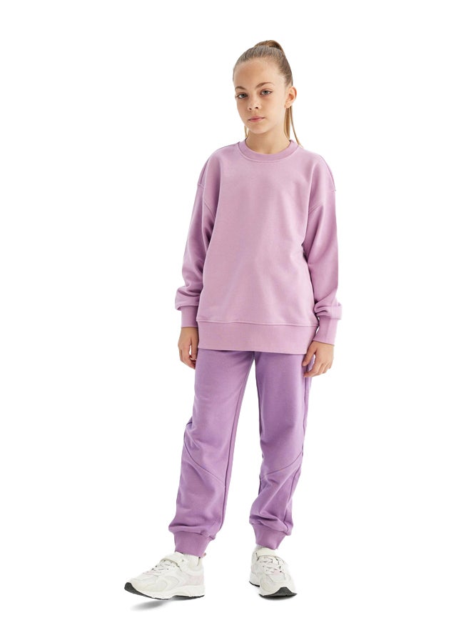 DeFacto Girl Relax Fit Crew Neck Long Sleeve Knitted Sweat Shirt  - Image 4