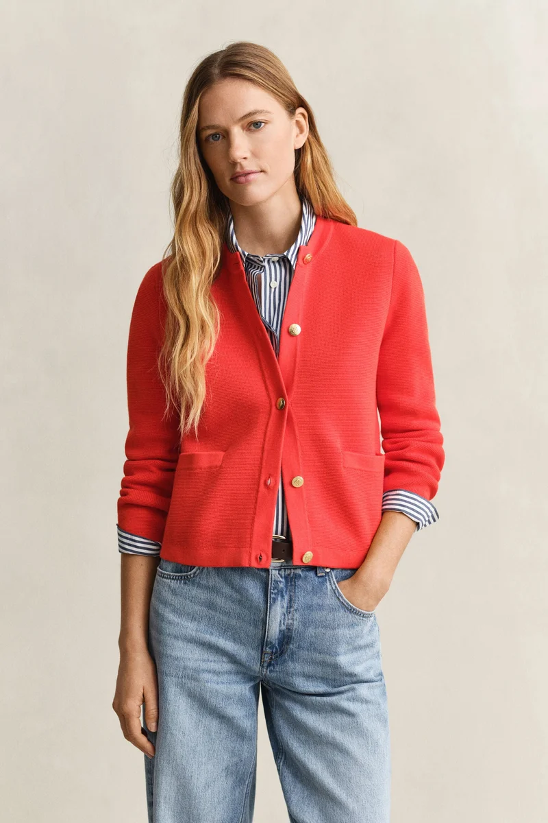 غانت Cotton Knit Jacket