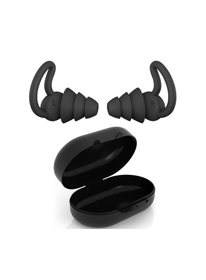 imebobo Noise Reduction Ear Plugs, NRR 40dB Ultra Comfortable Silicone Reusable Ear Plugs for Sleeping, Snoring Swimming, Studying, Concerts, Noise Cancelling and Hearing Protection Black - Image 4