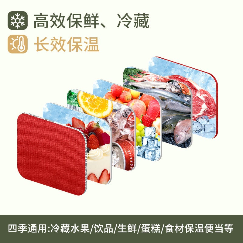 Takeaway Special Ice Cream Birthday Cake Cold Storage Bag Insulated Aluminum Foil Reinforced Satchel Refrigerated Bag Large Capacity Ice Cream - Image 5