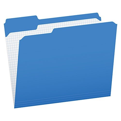 Pendaflex Color File Folders with Interior Grid, Letter Size, Blue, 1/3 Cut, 100/BX (R152 1/3 BLU) - Image 4