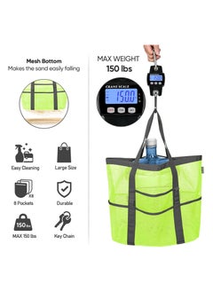 Swift Large Mesh Beach Bag Beach Tote Bag Summer Holiday Bag Mesh Swimming Bag Pool Bag Weekend Bag Shopping Tote Bag  - Image 2