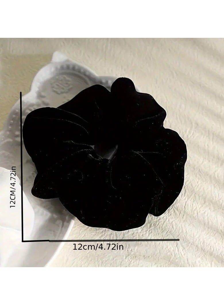 Goolsky 3 قطع حلقة شعر ساتان أنيقة بسيطة، غطاء رأس قماش بلون موحد للنساء، هدية للاستخدام اليومي في العطلات - Image 3