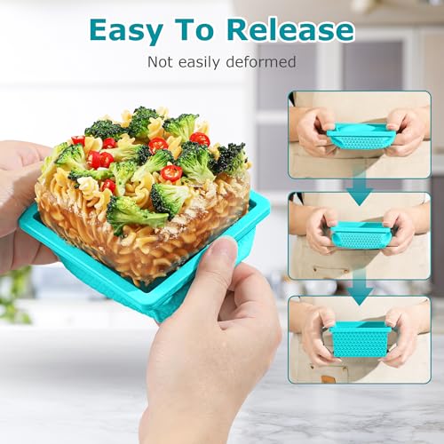 Aopigavi 6 Pack-Silicone Freezer Tray with Lid-Stackable Soup Freezer Container Molds,2-Cup Ice Cube Trays for Perfect Portion Control,Food Storage & Meal Prep,Oven & Dishwasher Safe - Image 5
