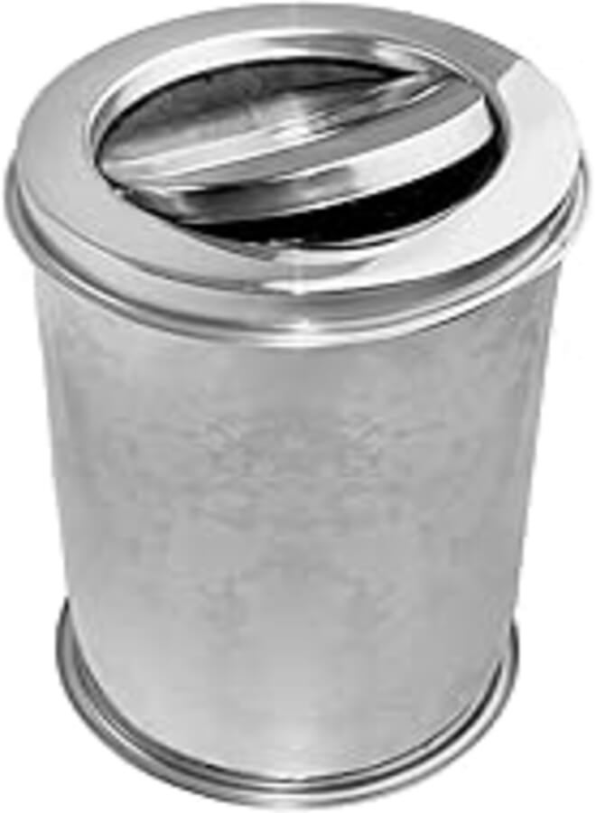 2 Brother's Stainless Steel Waste Bin, Silver-Size:(L:32*W:20*H:20cm)