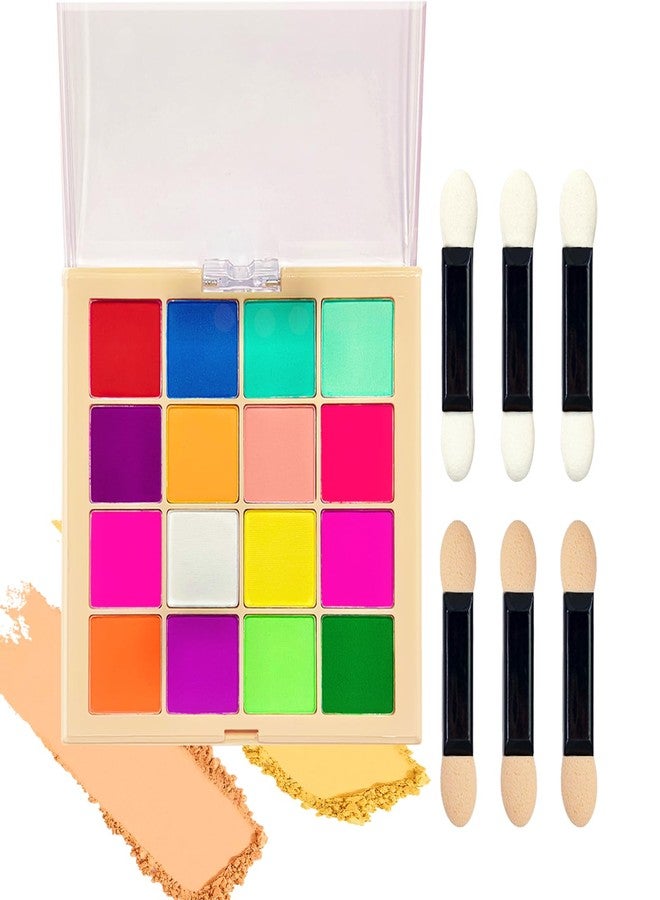 RoseFlower Nail Art Palette, 16 Colors Pigment Powder for Nails, Colorful Luminous Ombre Nail Pigment Powder, Nail Glitter Powder for Nail Art, Nail Palette Nail Powder Makeup (Set C) - Image 1