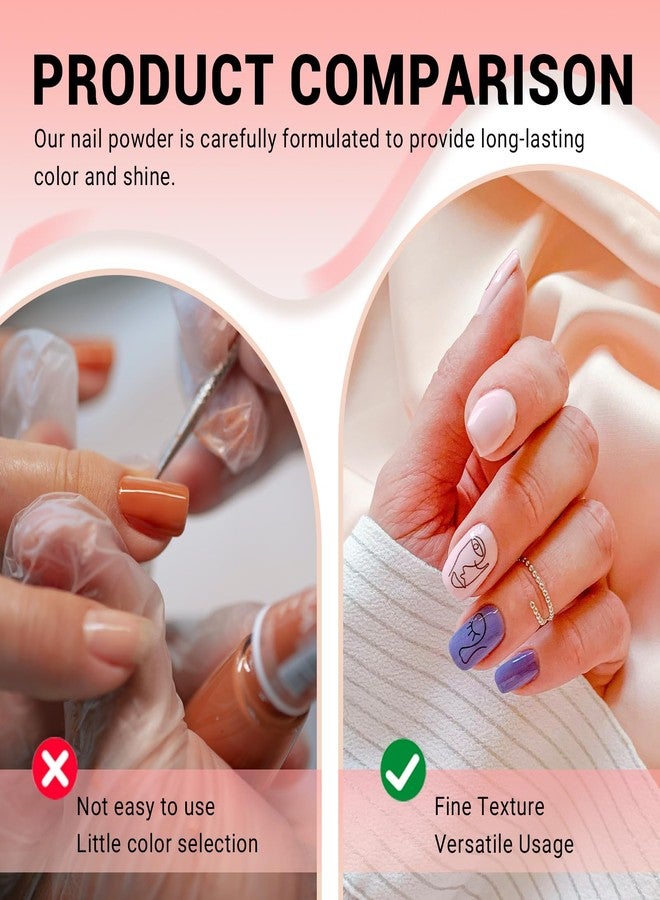 RoseFlower Nail Art Palette, 16 Colors Pigment Powder for Nails, Colorful Luminous Ombre Nail Pigment Powder, Nail Glitter Powder for Nail Art, Nail Palette Nail Powder Makeup (Set C) - Image 3