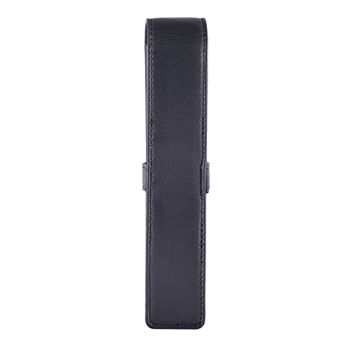 DiLoro Leather Single Pen Case Pencil Pouch Holder for One Fountain Ballpoint Rollerball Pen and Pencil (Black) - Image 4