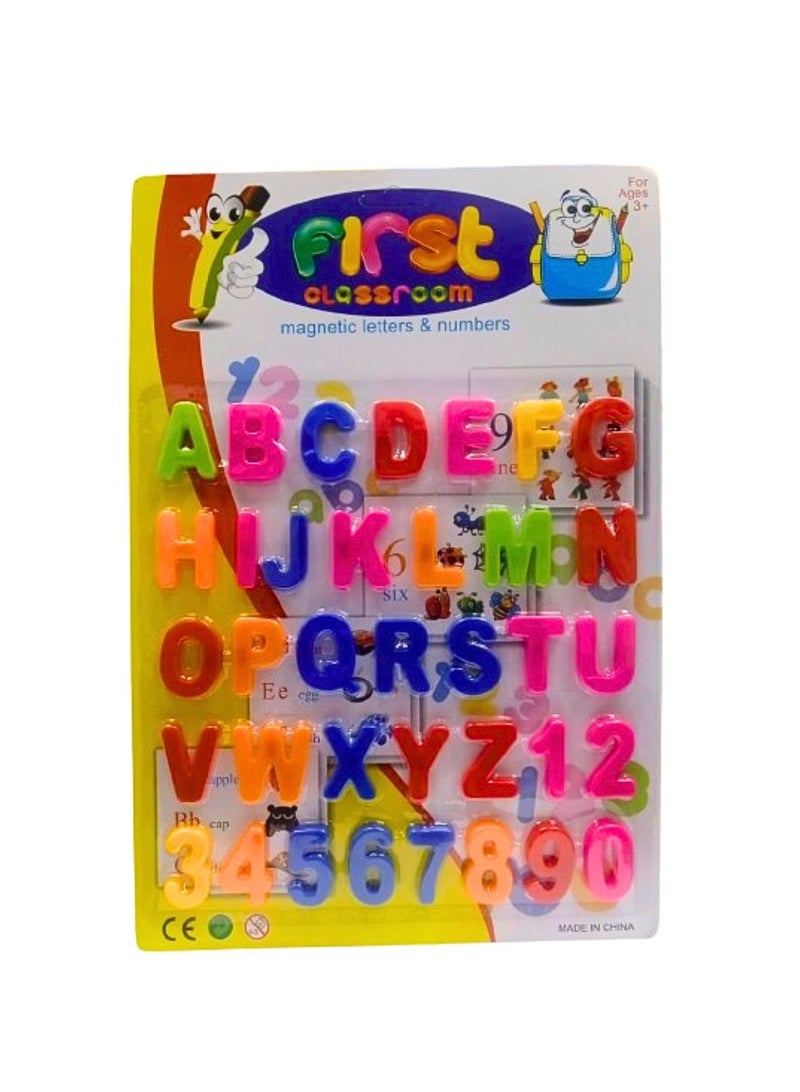 FIRST CLASSROOM MAGNETIC LETTERS & NUMBERS EDUCATIONAL GAMES TOY EASY LEARN ALPHABET & COUNTING - Image 1