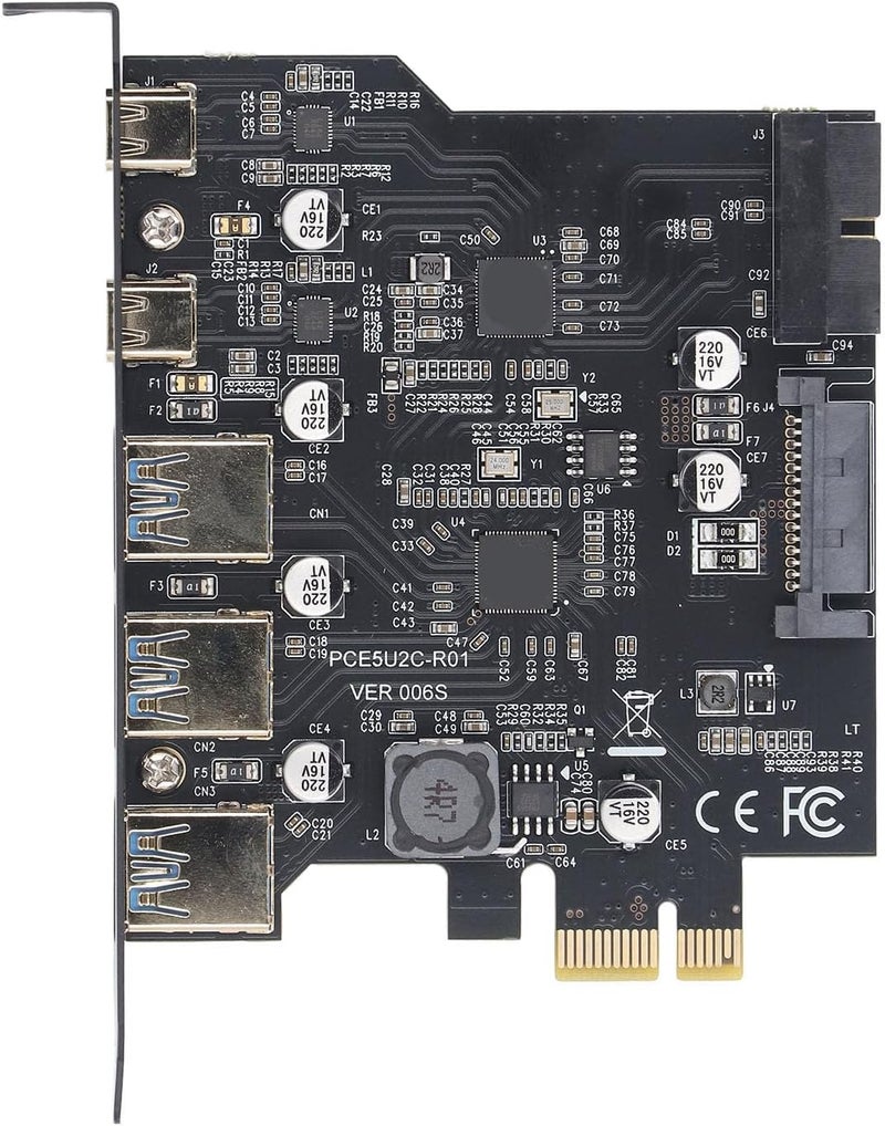 HEEPDD PCIe to USB 3.2 Gen 2 Card, Expansion Card 20Gbps for Desktops and Laptops PCIe to USB 3. Gen, Black, 5 Port Nan Computer Supplies - Image 5
