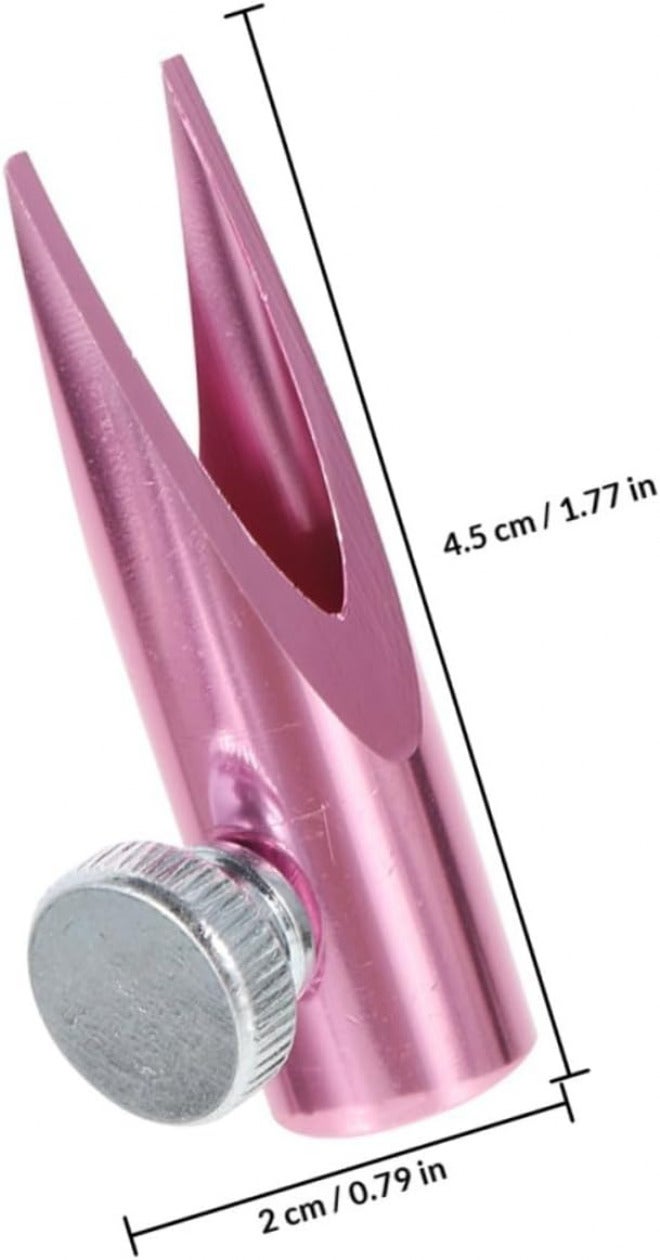 2pcs Eyeliner Pencil Sharpeners Metal Dual-Sided U-Shape Sharpener Beauty Cosmetic Tool Portable for Travel and Home Use Pink - Image 2