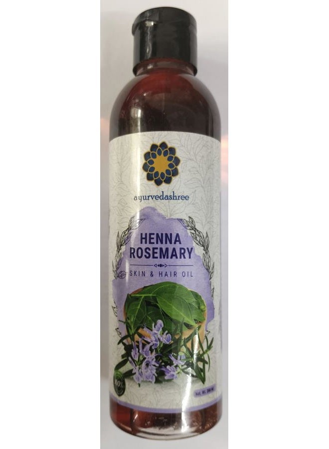 AYURVEDASHREE Henna Rosemary Hair Oil 200 ml, 6.76 fl oz with Neem, Shikakai, Bhringraj, Amla, Brahmi, Sesame, Olive & Sunflower Oils - Image 5
