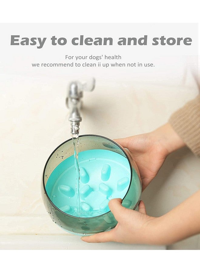 وعاء طعام بطيء للكلاب - شكل كبسولة بتصميم كوب - أطباق طعام بطيئة مضادة للبلع للحيوانات الأليفة - وعاء ألغاز غير قابل للانزلاق - وعاء متين يمنع الاختناق بتصميم صحي للكلاب - متعدد الألوان - Image 5