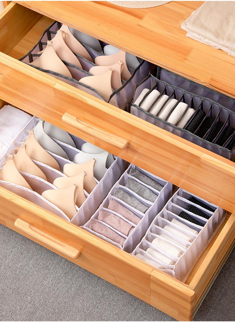 Generic 1pc Foldable Underwear & Socks Organizer – 6-Grid Options for Drawer and Closet Storage – Ideal for Bras, Lingerie, Ties, Belts, and Accessories – Space-Saving Solution for Home, Bedroom, Dorm, and Bathroom  - Image 5