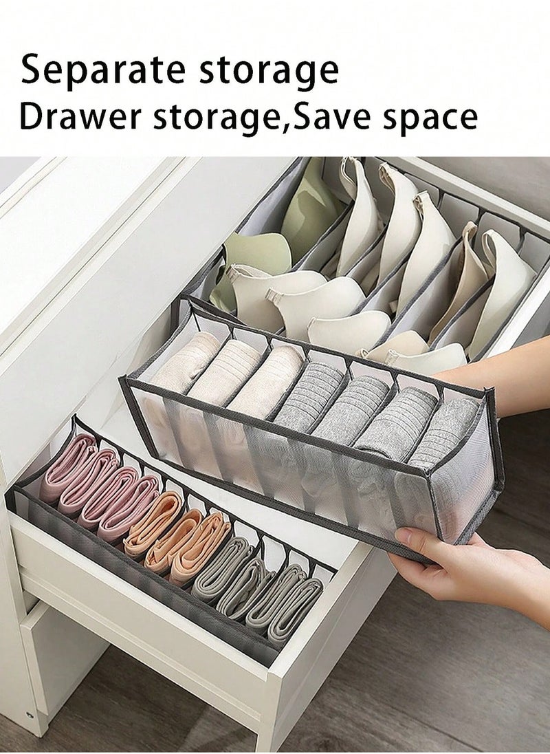 Generic 1pc Foldable Underwear & Socks Organizer – 6-Grid Options for Drawer and Closet Storage – Ideal for Bras, Lingerie, Ties, Belts, and Accessories – Space-Saving Solution for Home, Bedroom, Dorm, and Bathroom  - Image 4