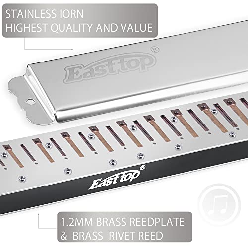 East top 24 Holes Professional Tremolo Harmonica Musical Instrument for Adults (T2403-C) - Image 3