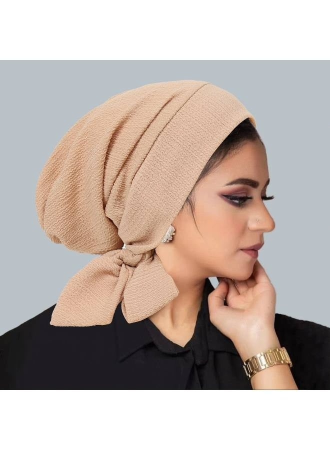 قبعة حجاب نسائية تحت الوشاح، قبعة صغيرة، عصابة رأس، قبعة حجاب إسلامية، عمامة، وشاح داخلي للحجاب الإسلامي، قبعة سفلية، قبعة محبوكة ناعمة، قبعة أنبوبية للنساء والفتيات - Image 5