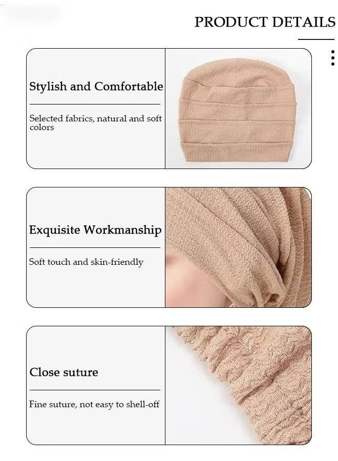 قبعة حجاب نسائية تحت الوشاح، قبعة صغيرة، عصابة رأس، قبعة حجاب إسلامية، عمامة، وشاح داخلي للحجاب الإسلامي، قبعة سفلية، قبعة محبوكة ناعمة، قبعة أنبوبية للنساء والفتيات - Image 3