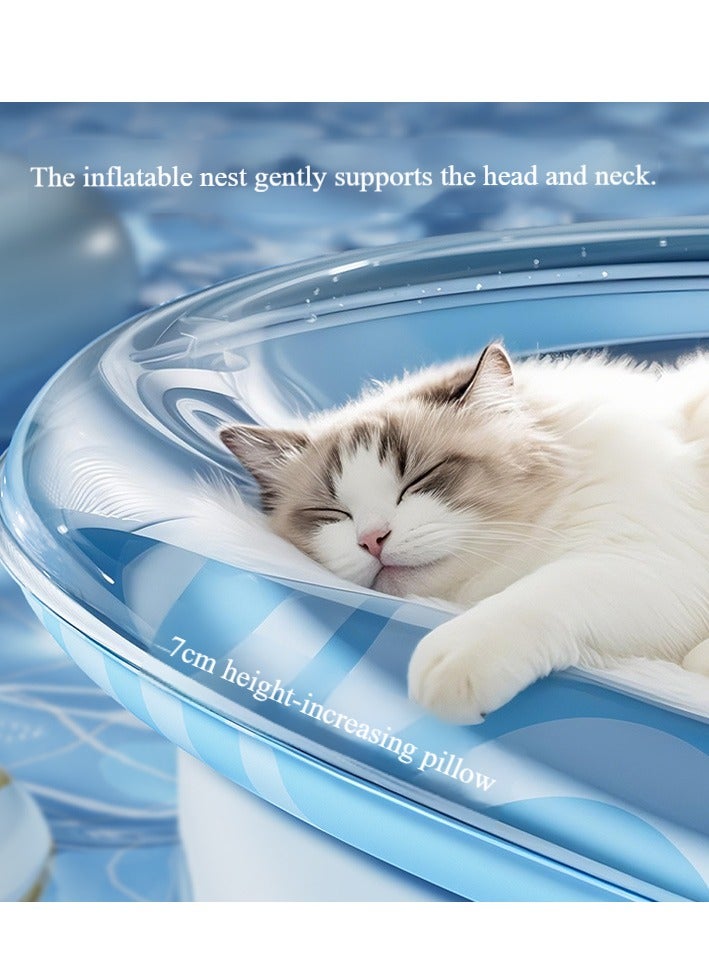 Generic Summer New Cooling Gel Pet Ice Mat - PVC Waterproof & Scratch-Resistant Dog/Cat Bed with Cooling Pad+Air pump  - Image 4