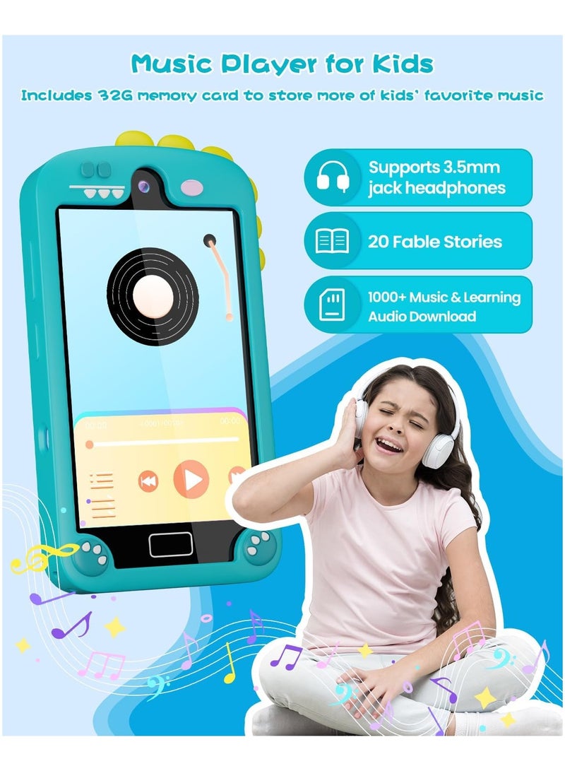AROAQ Kids Smart Phone for Boys with 4.0 Large Touchscreen 32G Card, Gifts for Age 3-10 Kids Toys Cell Phone with Holographic Pyramid Toddler Learning Toy Dual Lens Music Player - Image 4